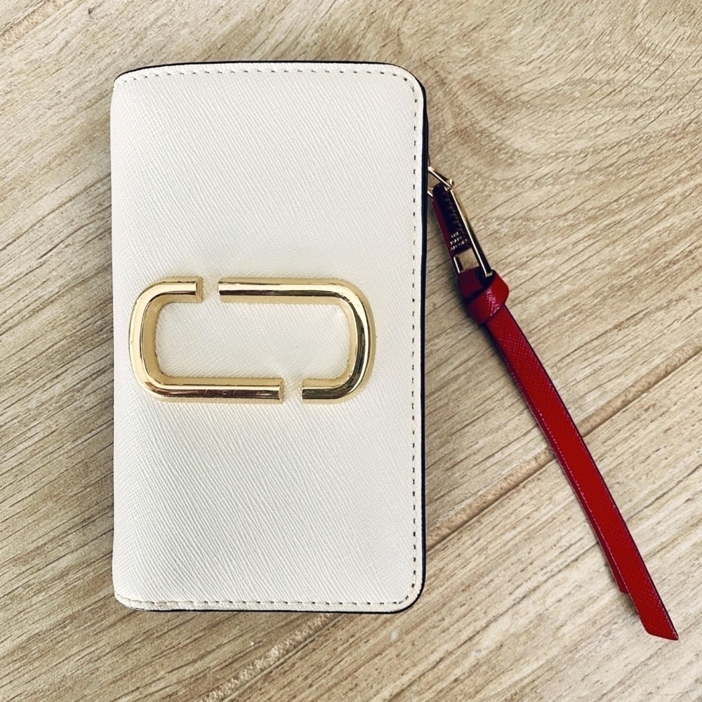 Marc Jacobs Snapshot Bifold Wallet – White/Red/Navy – EUC - Picture 2 of 8